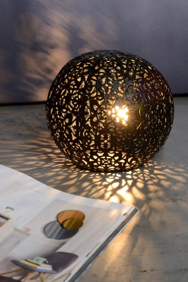 Lucide PAOLO - Lampe de table - Ø 14,5 cm - 1xG9 - Noir - ambiance 1